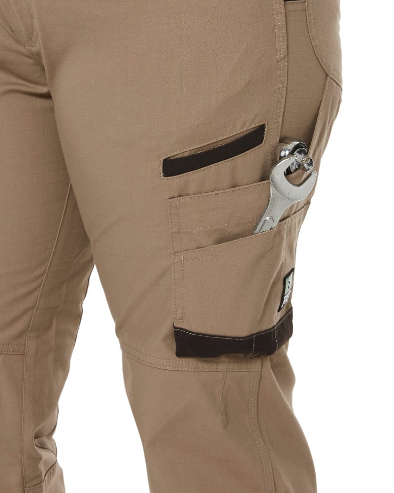 WP-8W Womens Cuffed Stretch Ripstop Work Pant - Khaki - Image 7