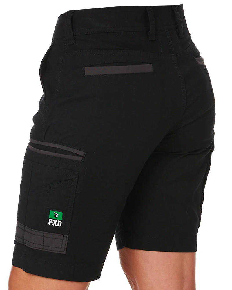 WS-3W Ladies Stretch Work Shorts - Black - Image 4