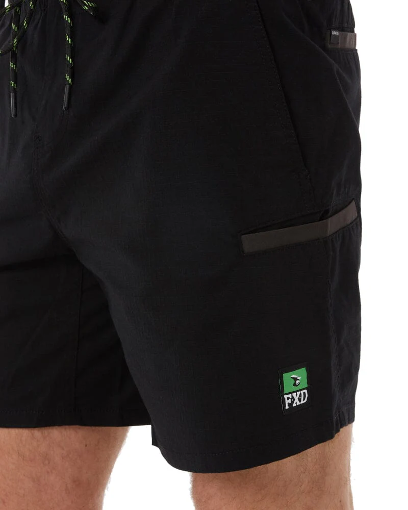 WS-7 Elastic Waist Stretch Utility Short - Black - Image 7