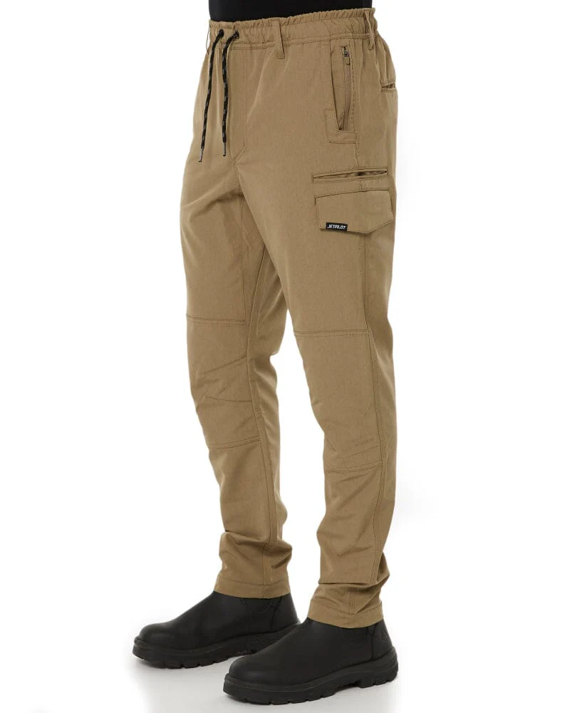 Jet-Lite Hybrid Elastic Waist Work Pants - Khaki - Image 3