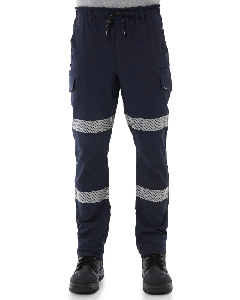 Jet-Lite Hybrid Taped Elastic Waist Cuff Pant - Navy