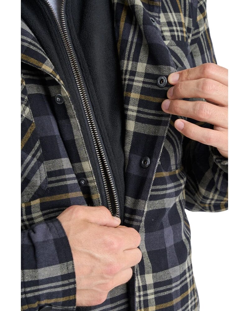 Quilted Flannel Jacket - Grey - Image 4