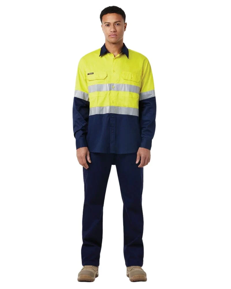 Vented Drill Shirt Taped - Yellow/Navy - Image 2