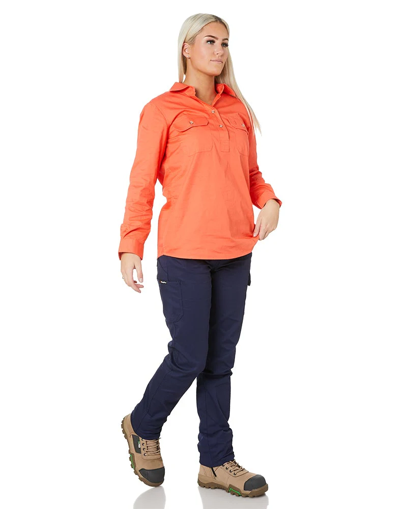 Ladies Basic Stretch Pants - Navy - Image 2