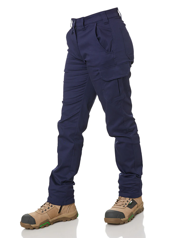 Ladies Basic Stretch Pants - Navy - Image 3