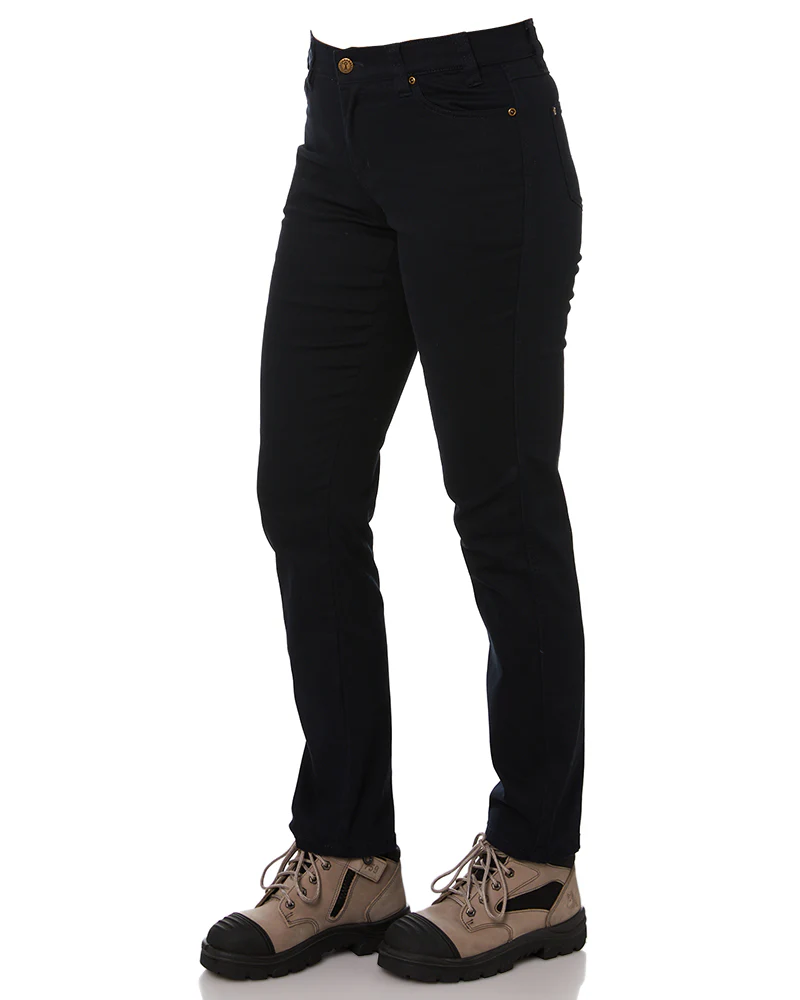 Ladies Cotton Stretch Jeans - Ink - Image 3