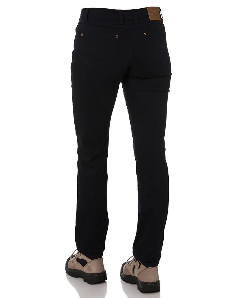 Ladies Cotton Stretch Jeans - Ink - Image 4