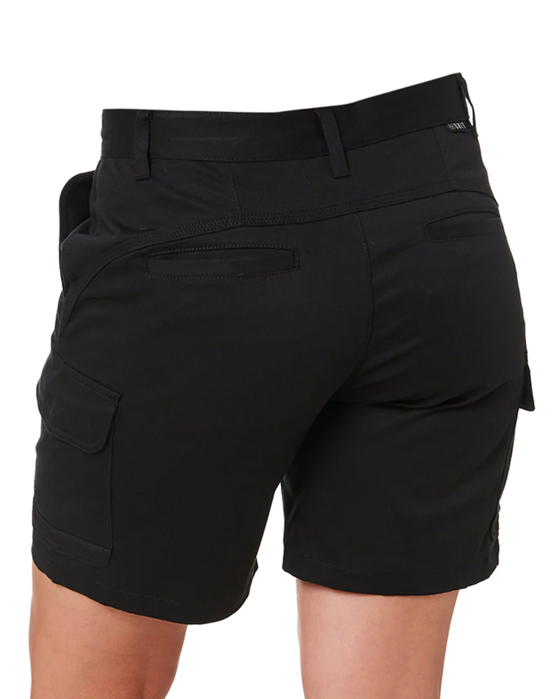 Ladies Staple Cargo Shorts - Black - Image 4
