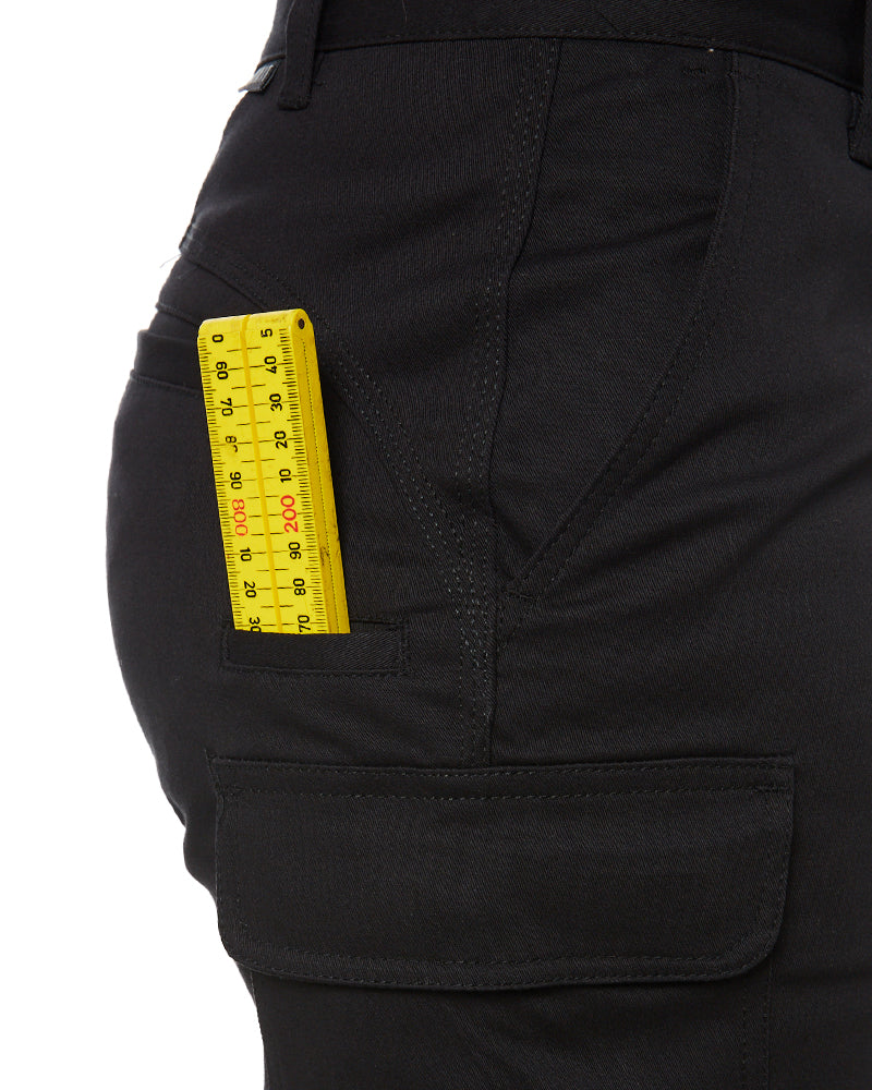Ladies Staple Cargo Shorts - Black - Image 6