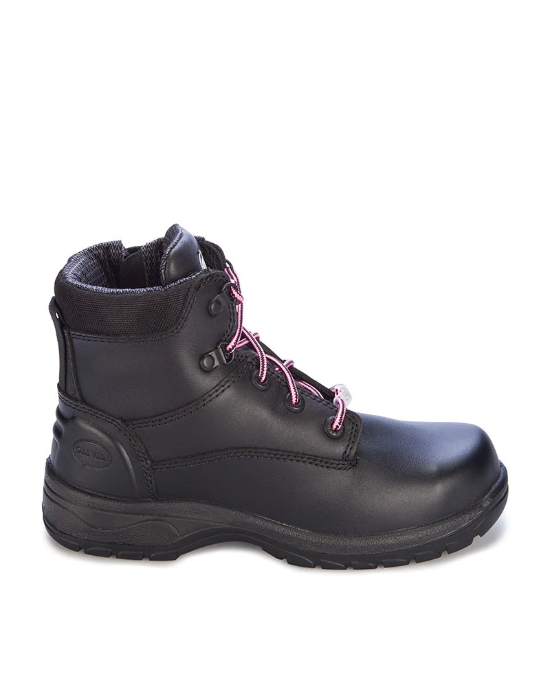 Ladies Zip Side Ankle Boot - Black - Image 4