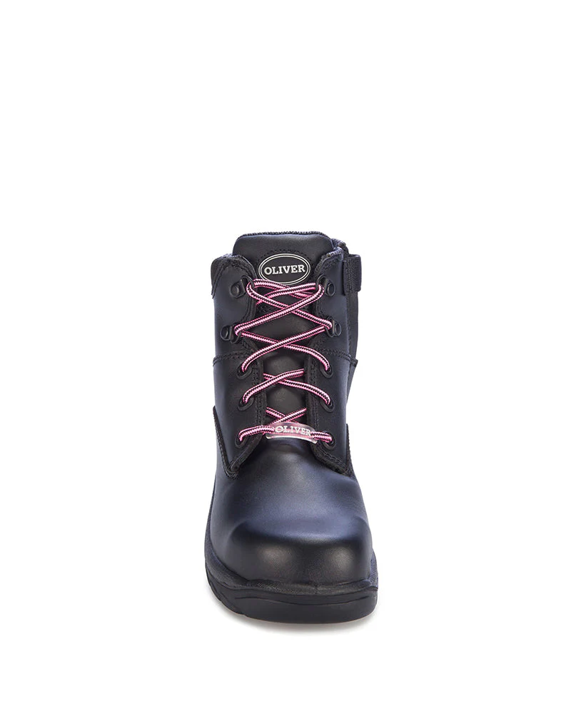 Ladies Zip Side Ankle Boot - Black - Image 5