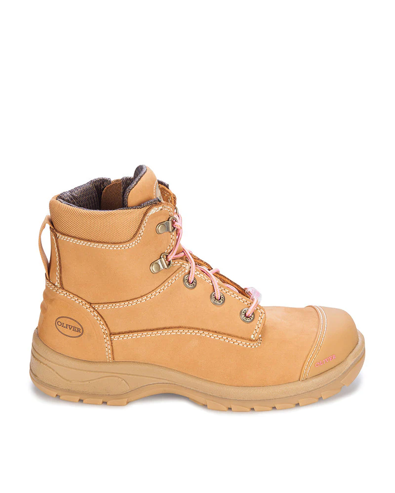 Ladies Zip Side Ankle Boot - Wheat - Image 4
