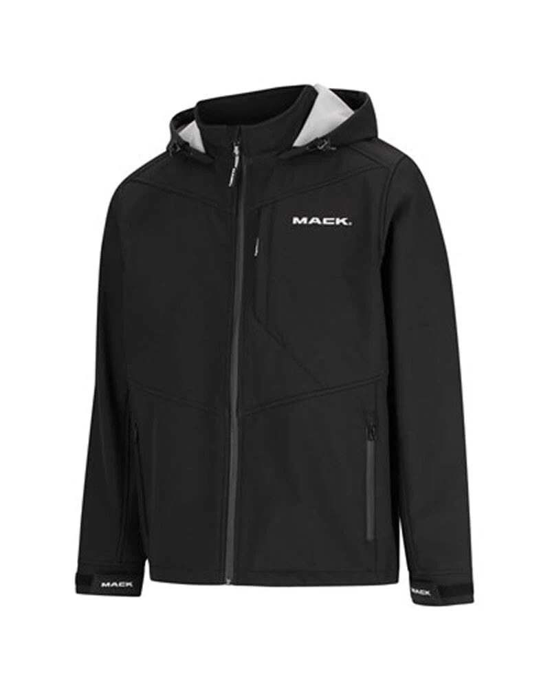 Hooded Soft Shell Recycled Polyester Jacket - Black - Image 3