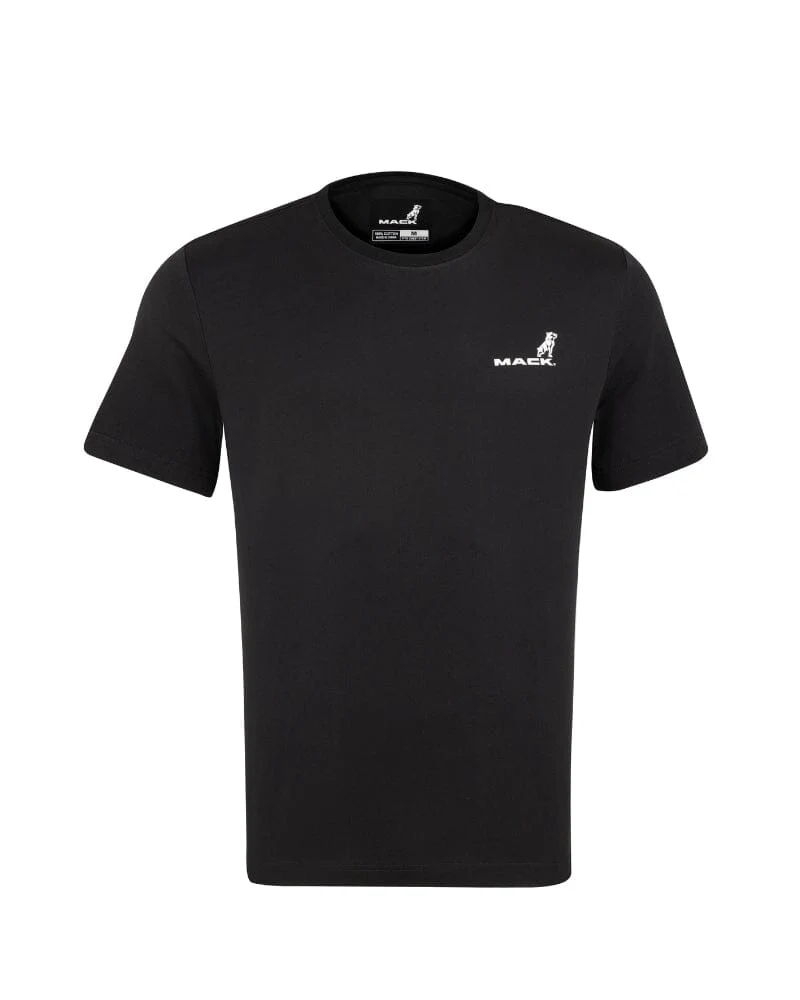Rearview Vision Mirror Print Cotton Crew Neck SS Shirt - Black - Image 2