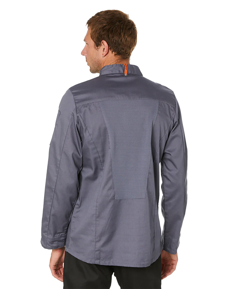Mesh Air Pro LS Chefs Jacket - Grey - Image 4