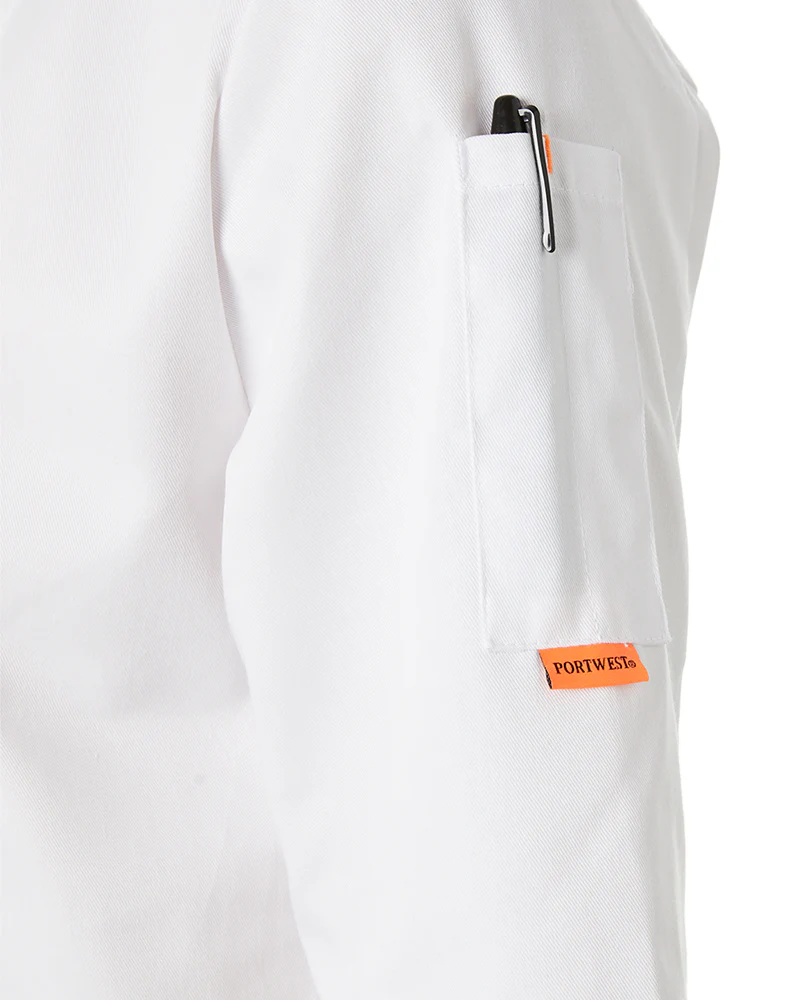 Mesh Air Pro SS Chefs Jacket - White - Image 4