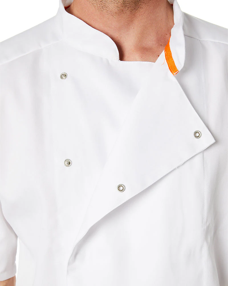 Mesh Air Pro SS Chefs Jacket - White - Image 5