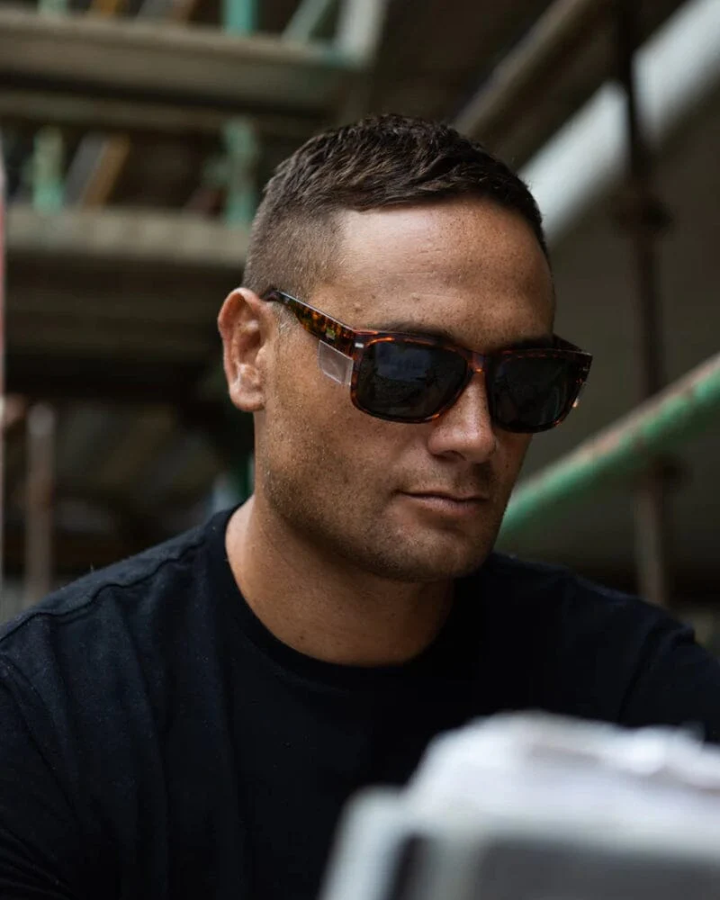 Big Kenneth Polarised Safety Glasses - Tortoise - Image 3