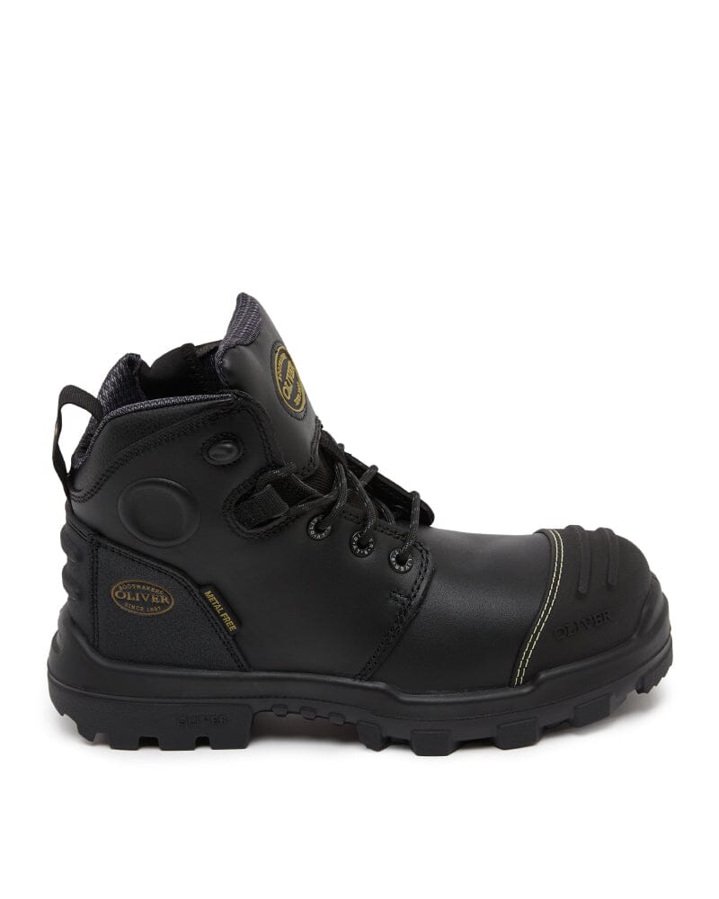 AT 54-540Z Zip Side Safety Boot - Black - Image 4