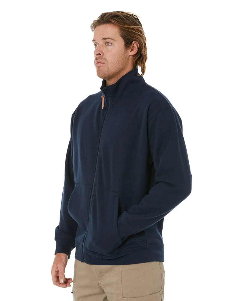 Classic Zip Through Fleece Sweater - French Navy - Image 3