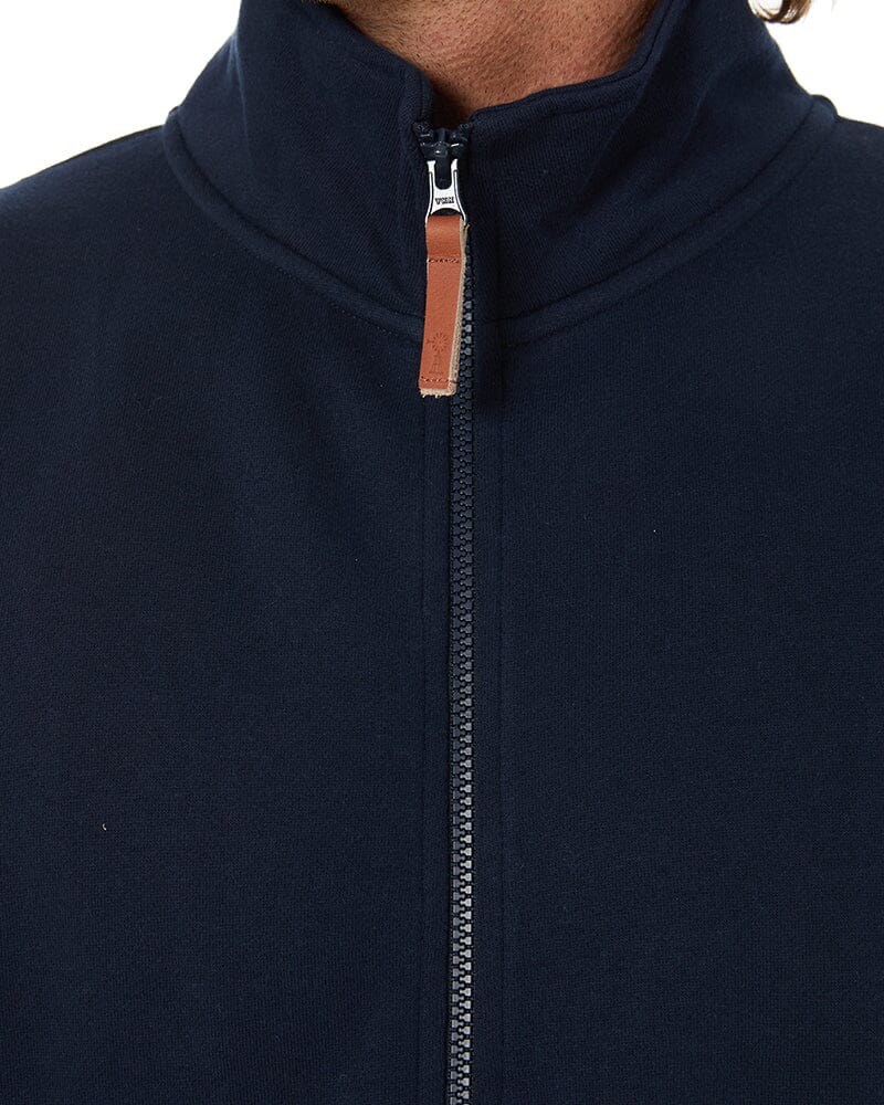 Classic Zip Through Fleece Sweater - French Navy - Image 5