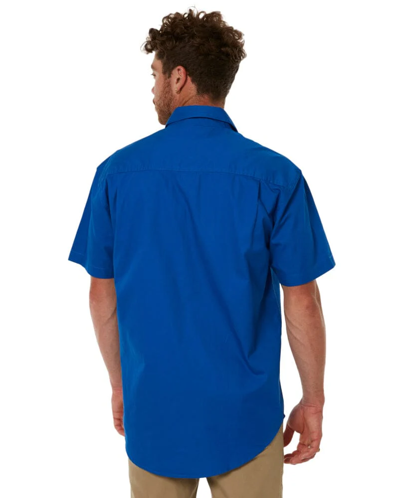Closed Front SS Shirt - Cobalt - Image 4