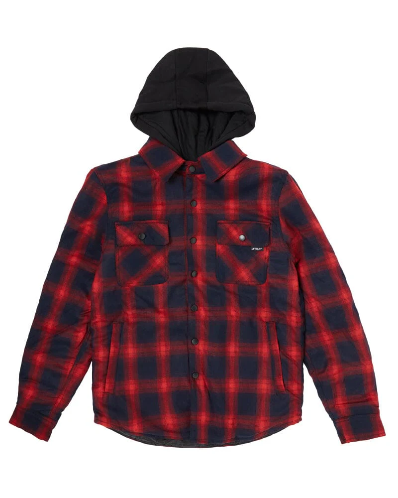 Quilted Flannel Jacket - Red