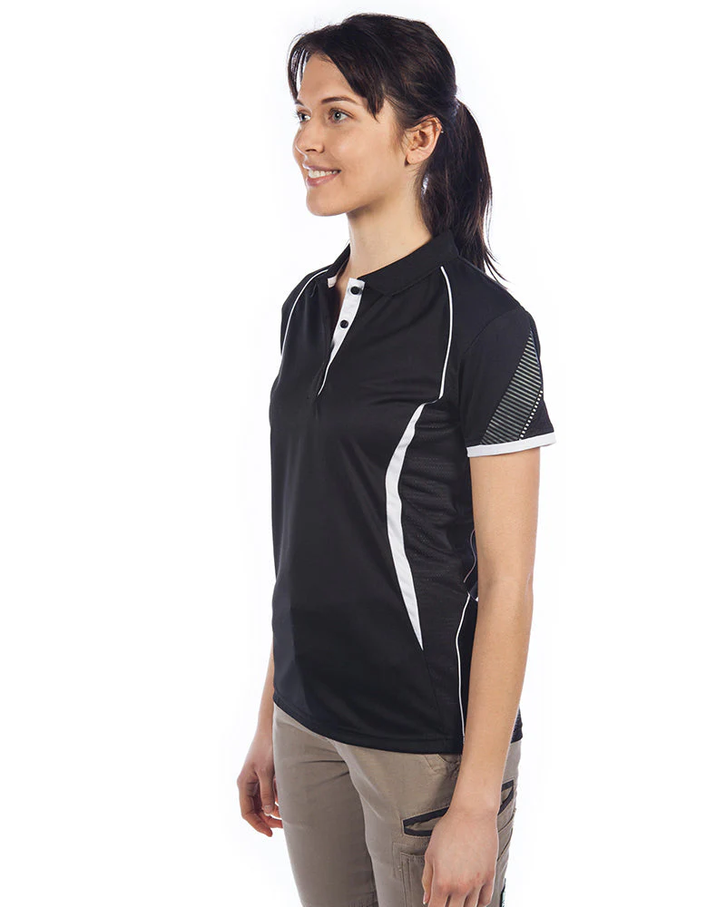 Razor Ladies Polo - Black/White - Image 2