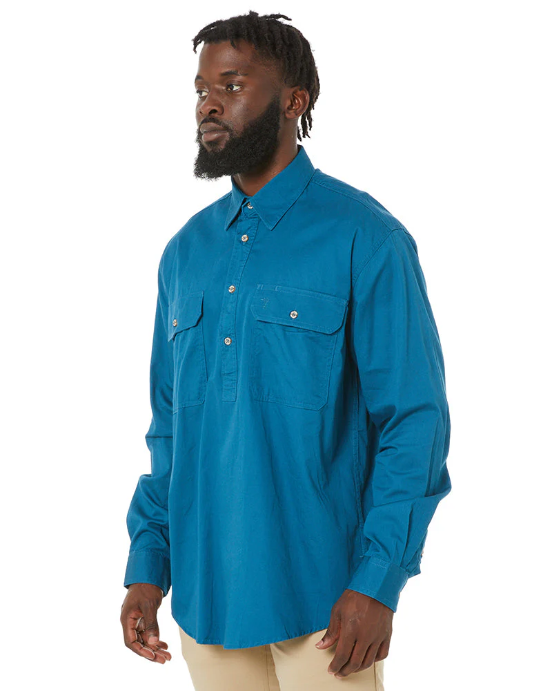 Closed Front Cotton Twill Shirt LS - Diesel - Image 3