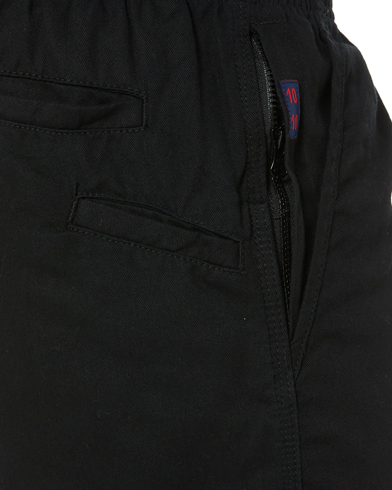 Light Weight Elastic Waist Utility Short - Black - Image 6