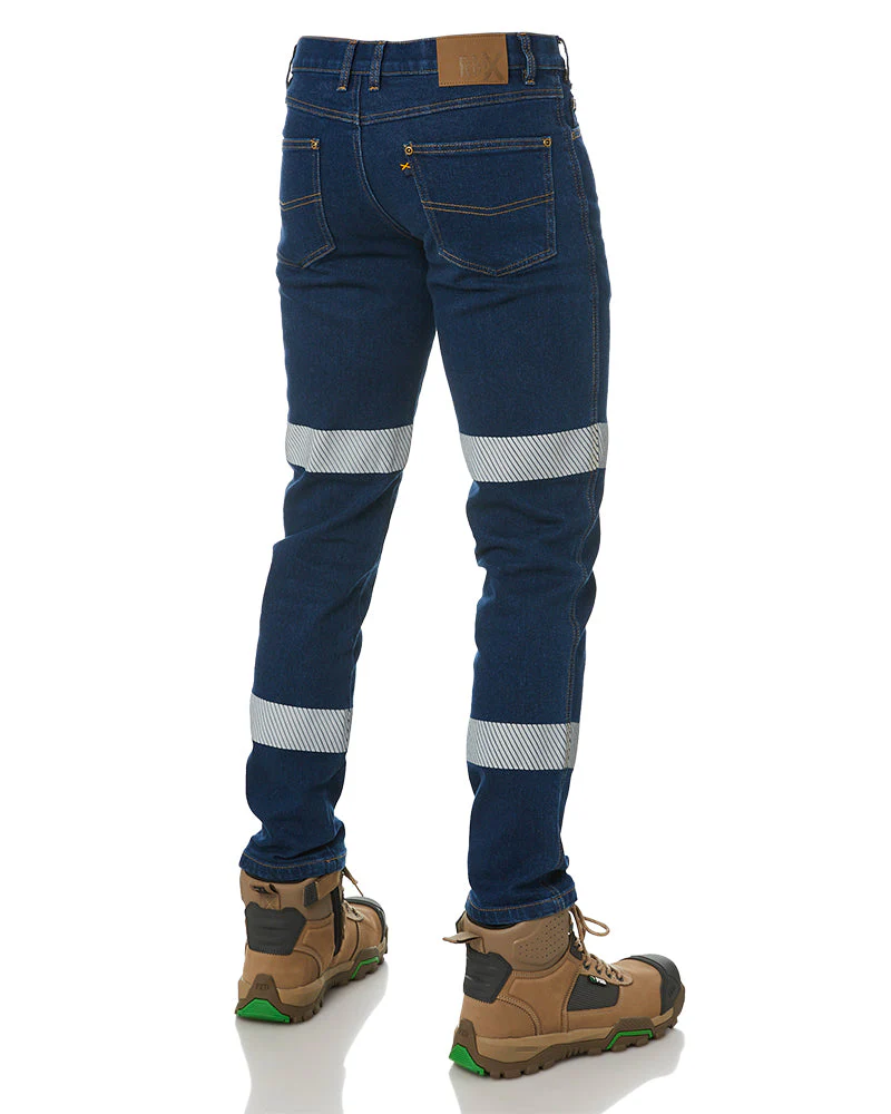 RMX Flexible Stretch Jeans with Tape - Denim - Image 5