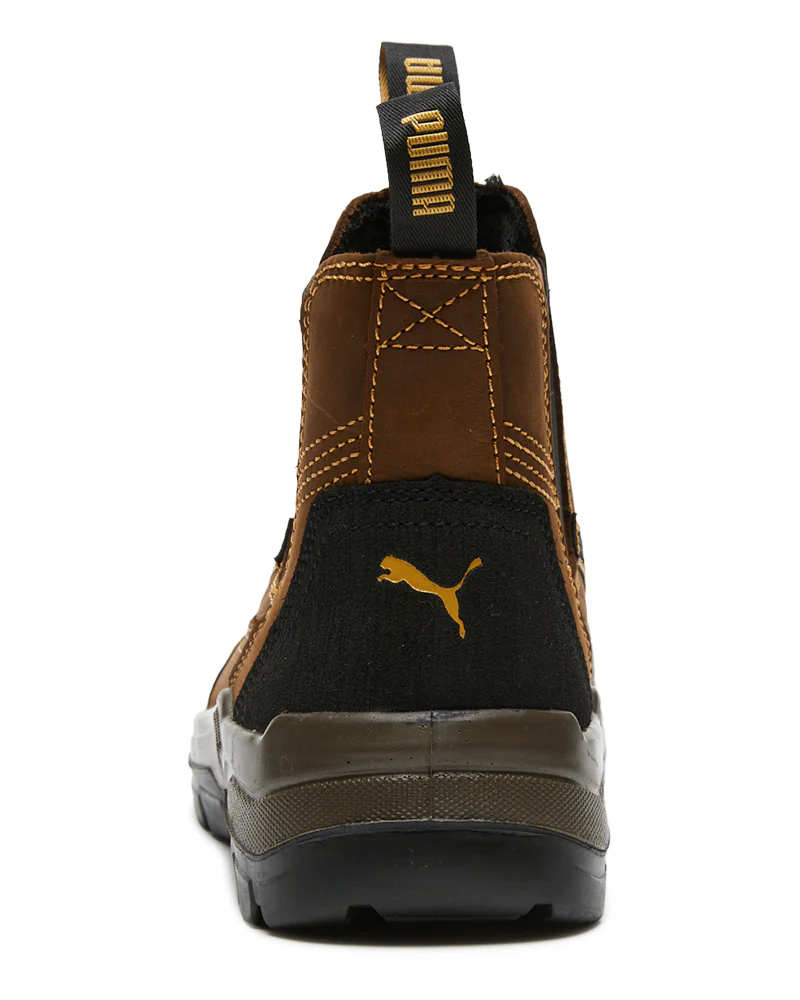 Tanami Scuff Cap Elastic Sided Boot - Brown/Yellow - Image 3