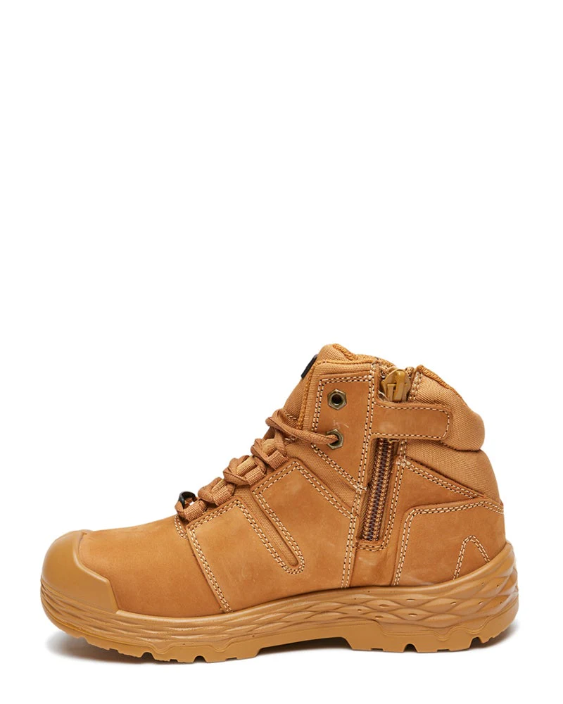 Shift Lace Up Safety Boot with Zip - Honey - Image 2