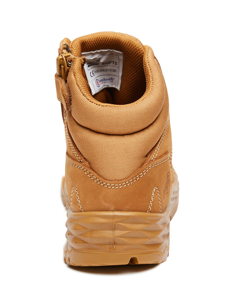 Shift Lace Up Safety Boot with Zip - Honey - Image 3