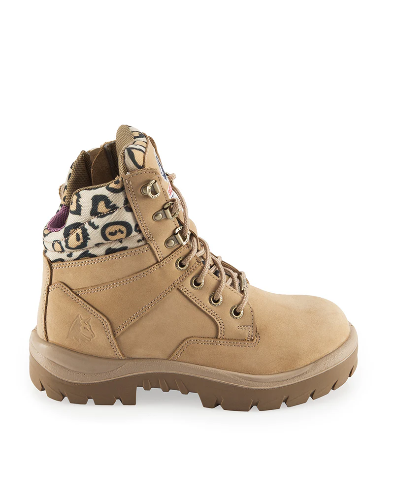 Ladies Southern Cross Lace Up Ankle Boot with Zip - Jungle - Image 5