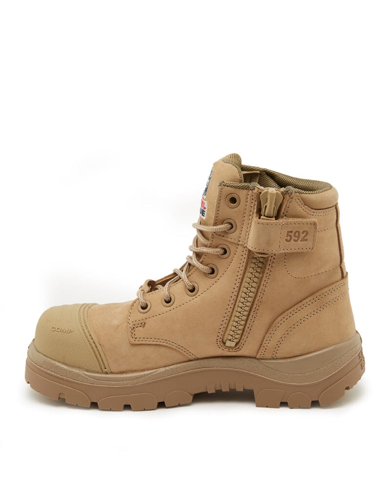 Argyle Zip Scuff Cap Composite Safety Boot - Sand - Image 2