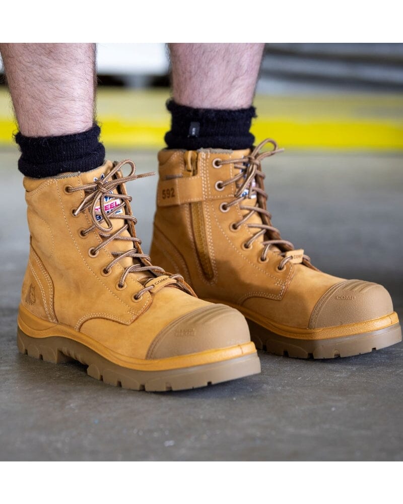 Argyle Zip Scuff Cap Composite Safety Boot - Wheat - Image 7