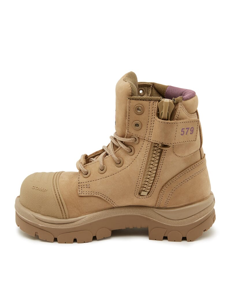 Ladies Argyle Scuff Cap Composite Safety Boot - Sand - Image 2