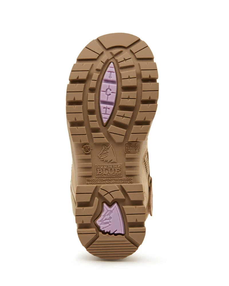 Ladies Argyle Scuff Cap Composite Safety Boot - Wheat - Image 6