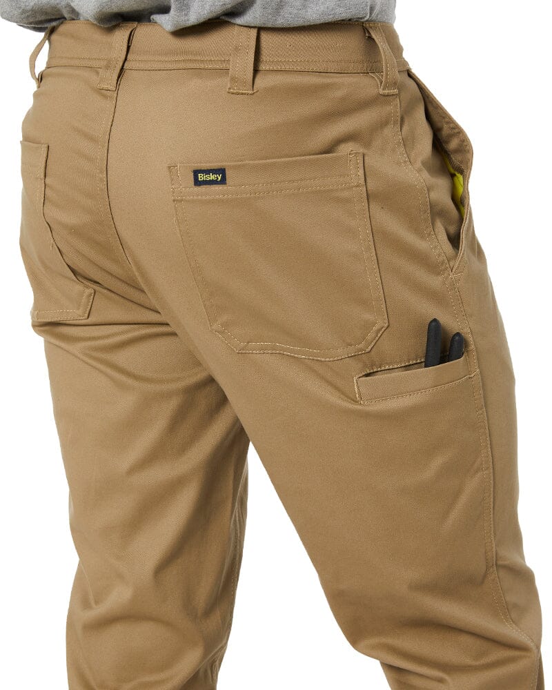 Stretch Cotton Drill Work Pants - Khaki - Image 6