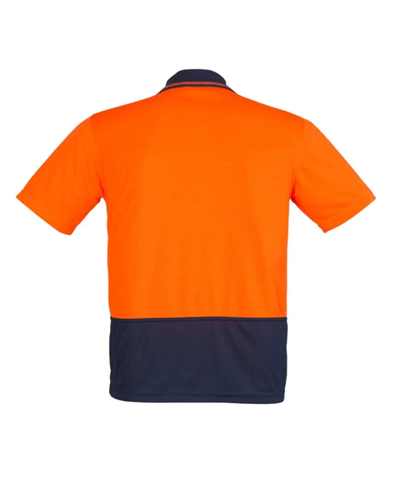 Hi Vis Basic Short Sleeve Polo - Orange/Navy - Image 7