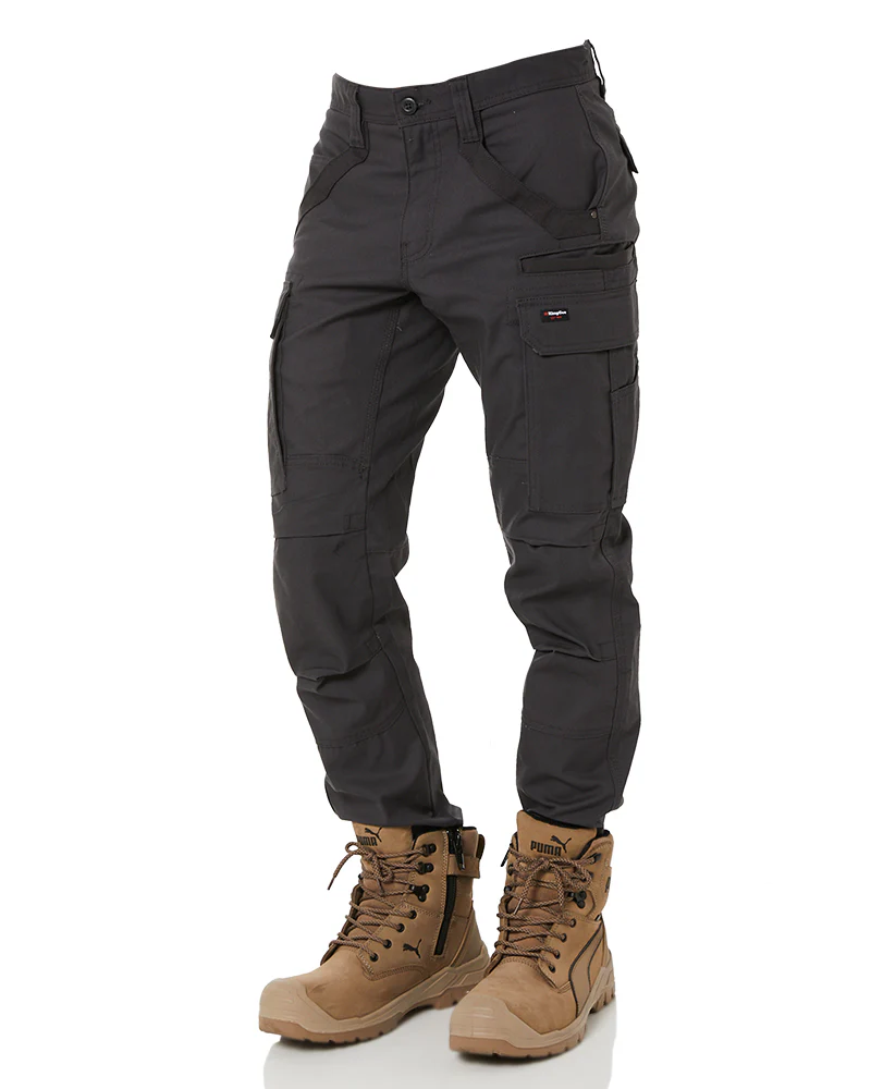 Tradies Stretch Cargo Pant - Charcoal - Image 3