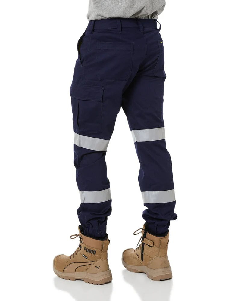 Tradies Taped Biomotion Stretch Cotton Drill Cargo Cuffed Pants Value Pack - Navy - Image 4