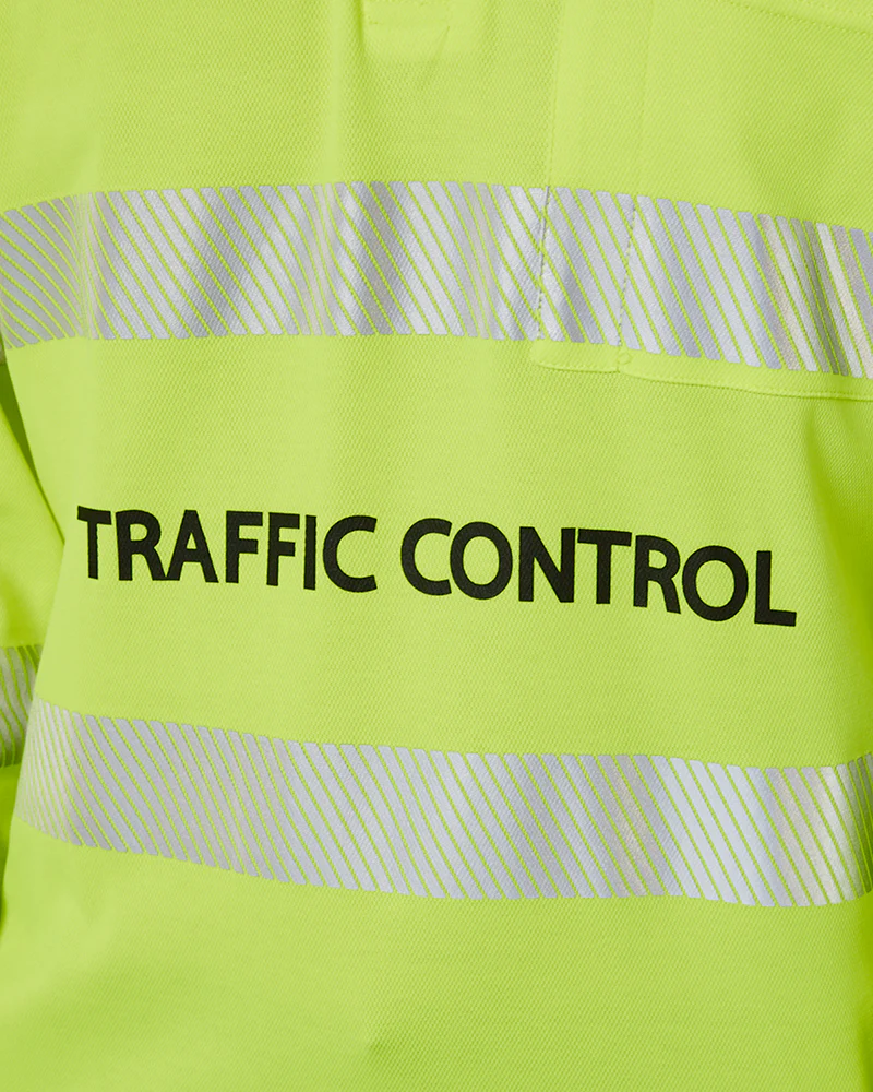 Traffic Control LS Taped Polo Shirt - Yellow - Image 5
