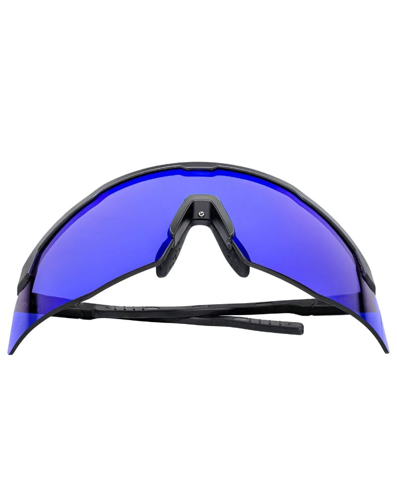 Apex Safety Glasses Black Frame - Blue Mirror - Image 3