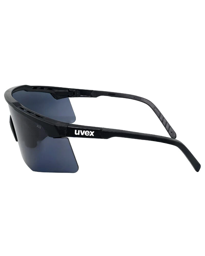 Apex Safety Glasses Black Frame - Grey - Image 2