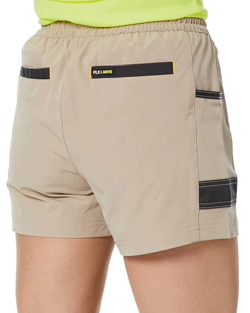 Womens Flex and Move 4-Way Stretch Elastic Waist Short - Stone - Image 5