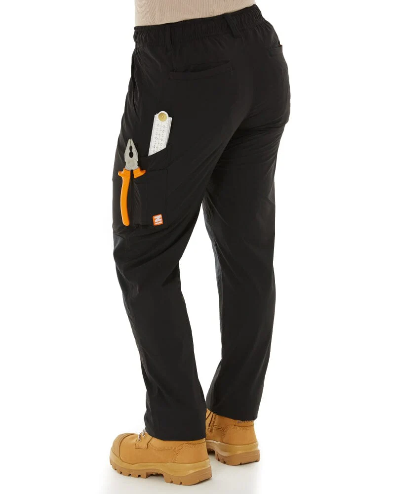 Tradies Womens Z-Lite Comfort Pant 2 Value Pack - Black - Image 4