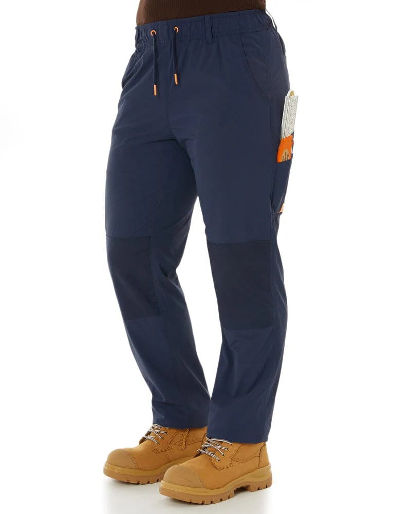 Tradies Womens Z-Lite Comfort Pant 2 Value Pack - Navy - Image 3