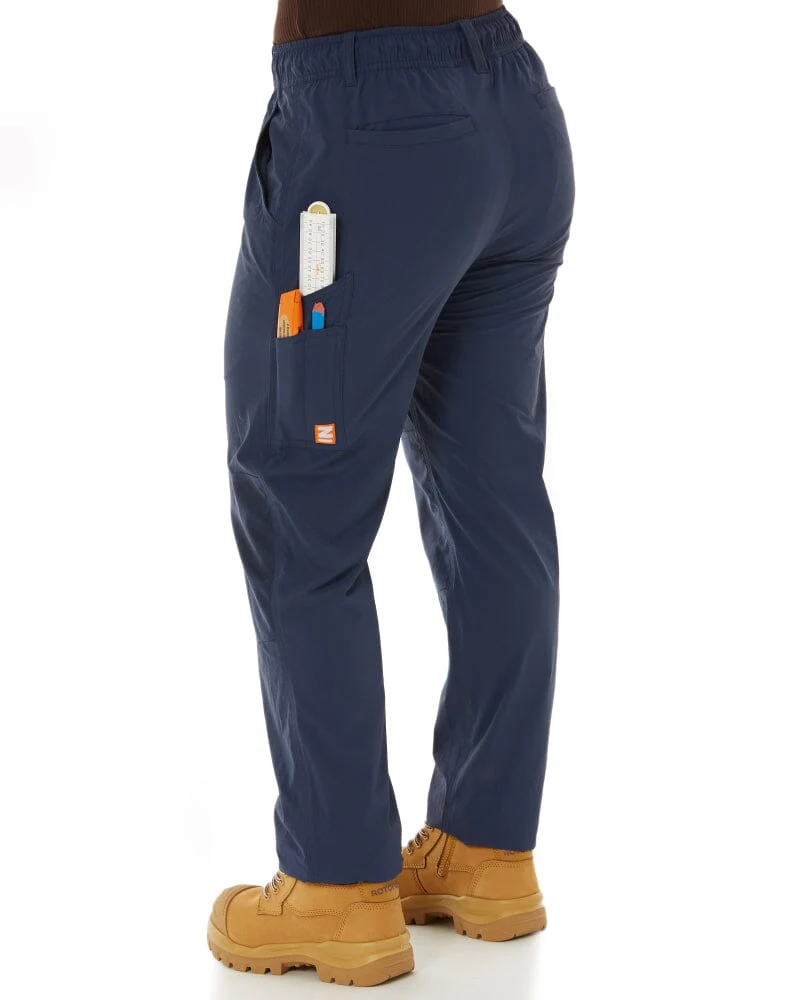 Tradies Womens Z-Lite Comfort Pant 2 Value Pack - Navy - Image 4